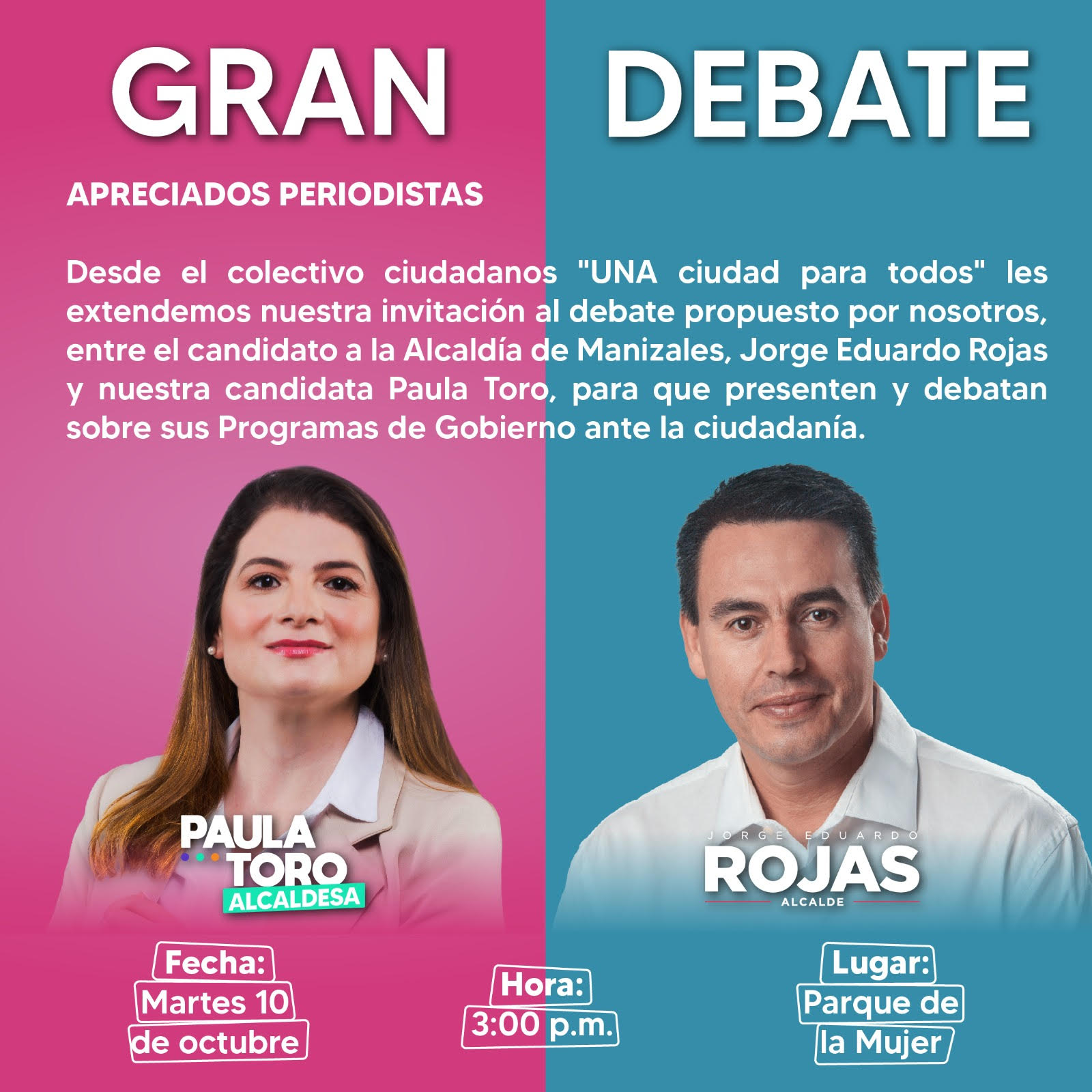 “EL DEBATE” QUE NO SERÁ. ROJAS VS TORO.