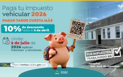 TOME NOTA DE LAS FECHAS PARA EL PAGO DE IMPUESTO DE VEHÍCULO EN CALDAS.