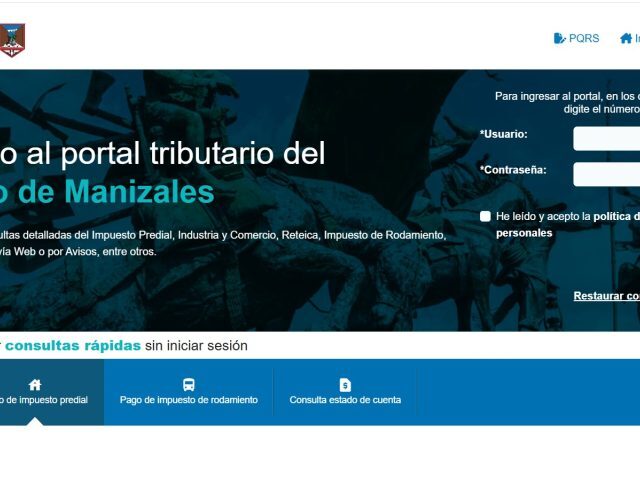 PORTAL TRIBUTARIO EN MANIZALES AGILIZA EL RECAUDO DE IMPUESTOS.