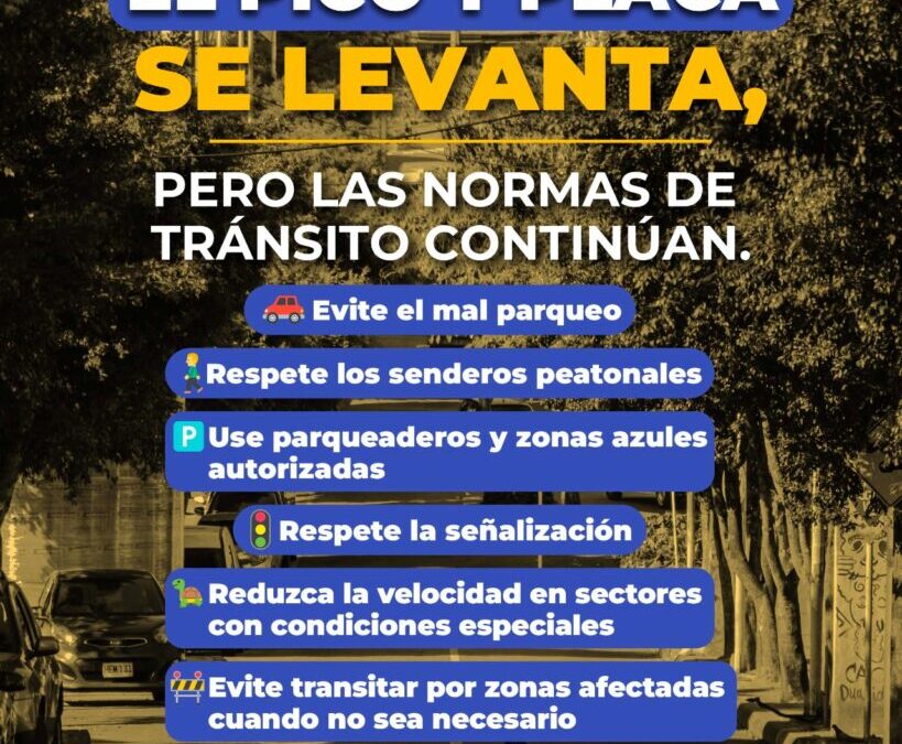 SE LEVANTÓ PICO Y PLACA QUE OPERABA EN MANIZALES POR REMOCIÓN DE ESCOMBROS.