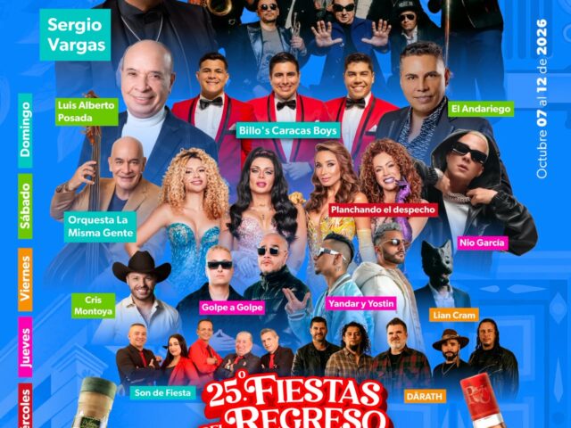 FIESTAS DEL REGRESO EN LA ABUELA DE CALDAS: CONFIRMADAS.